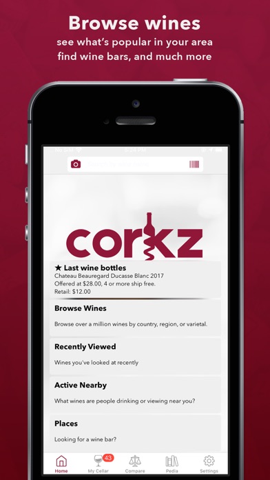 Corkz: Wine Reviews and Cellar Screenshot