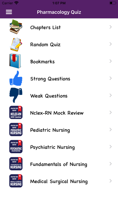 Screenshot #1 pour Pharmacology Practice Tests