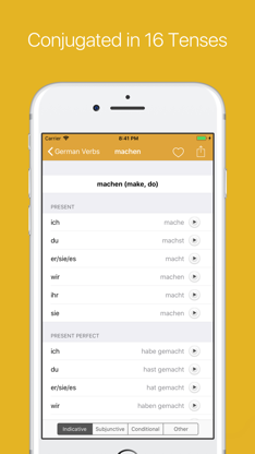 German Verb Conjugator screenshot 2