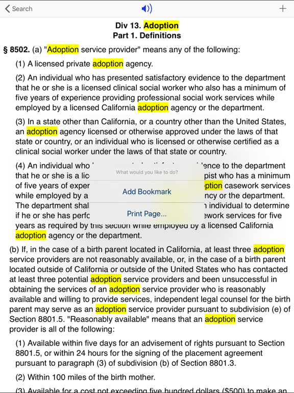 CA Family Code 2026 iPad screenshot 4 - Reference app