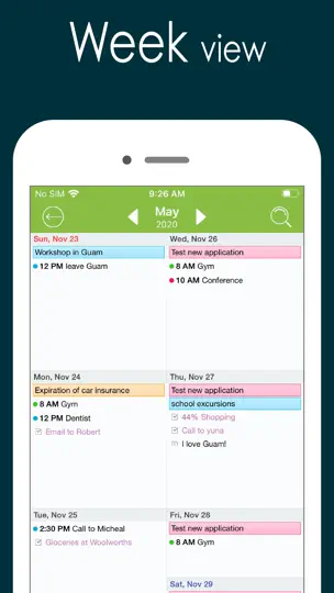 Captura de pantalla de Calendario Awesome(Lite) en iPhone 7