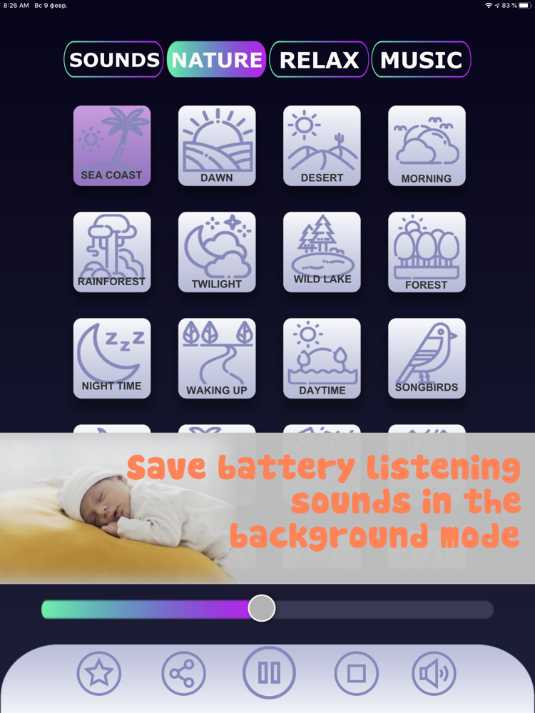 Calm Baby Sleep Sounds App for iPhone Free Download Calm Baby Sleep