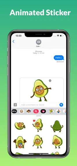 Game screenshot Funny Avocado Animated Sticker mod apk