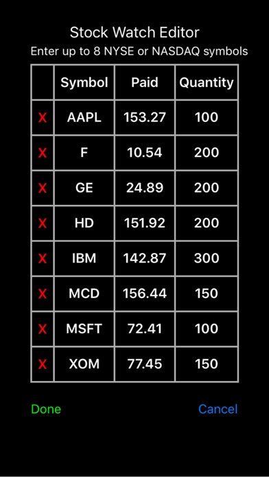 StockWatch NYSE/NASDAQ Screenshot