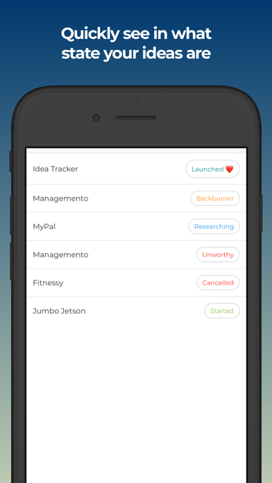Screenshot #1 pour Idea Trackerr