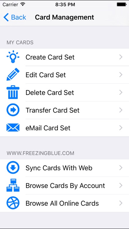 FreezingBlue Flashcards screenshot-4