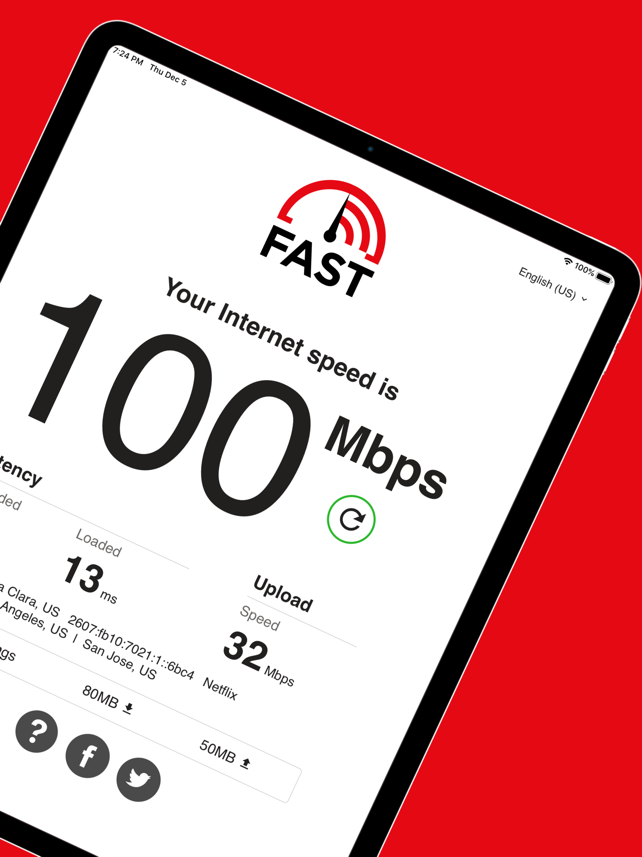 FAST Speed Test Screenshot