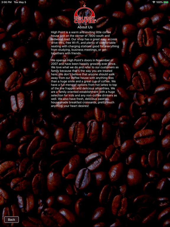 Screenshot #5 pour High Point Coffee