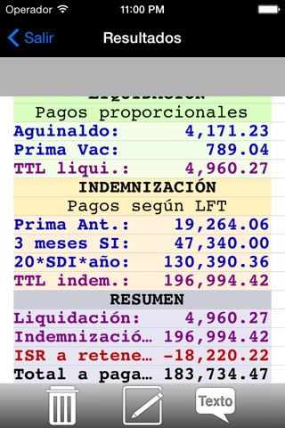 ISR calculadora screenshot 3