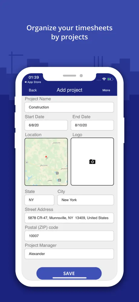 Timesheet Manager App