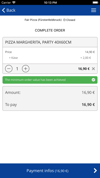 Fair Pizza screenshot 2