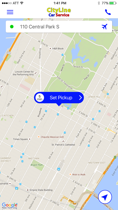 CityLine Car Service Screenshot