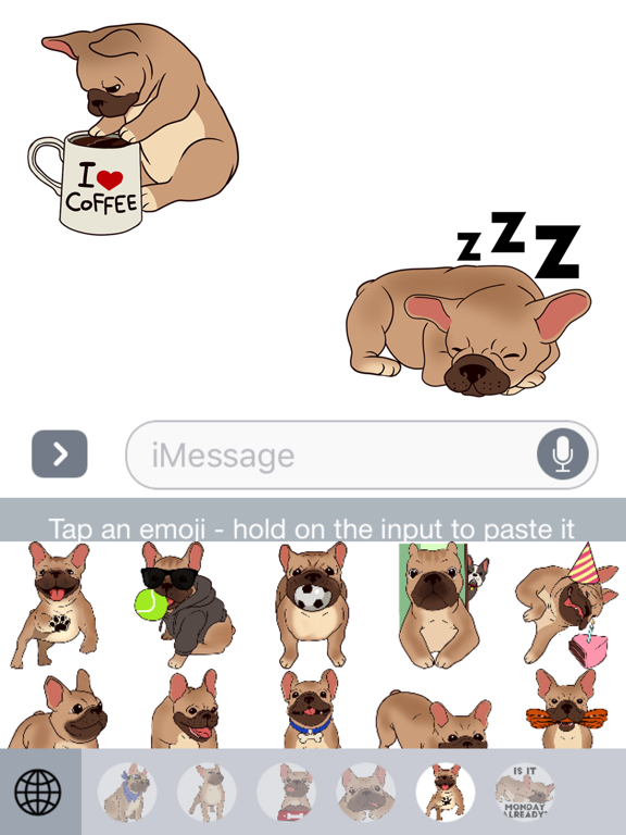 Screenshot #6 pour French Bulldog Emojis Star