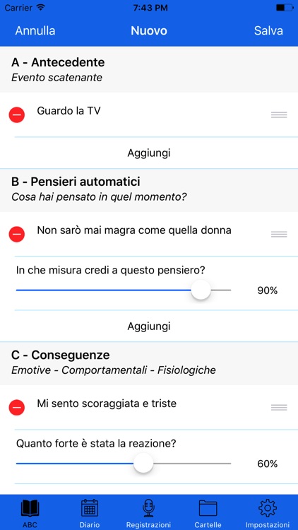 Esercizi CBT