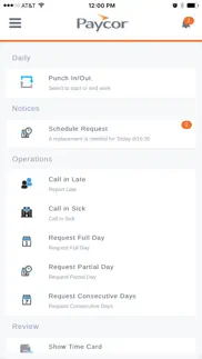 paycor time on demand:employee iphone screenshot 3