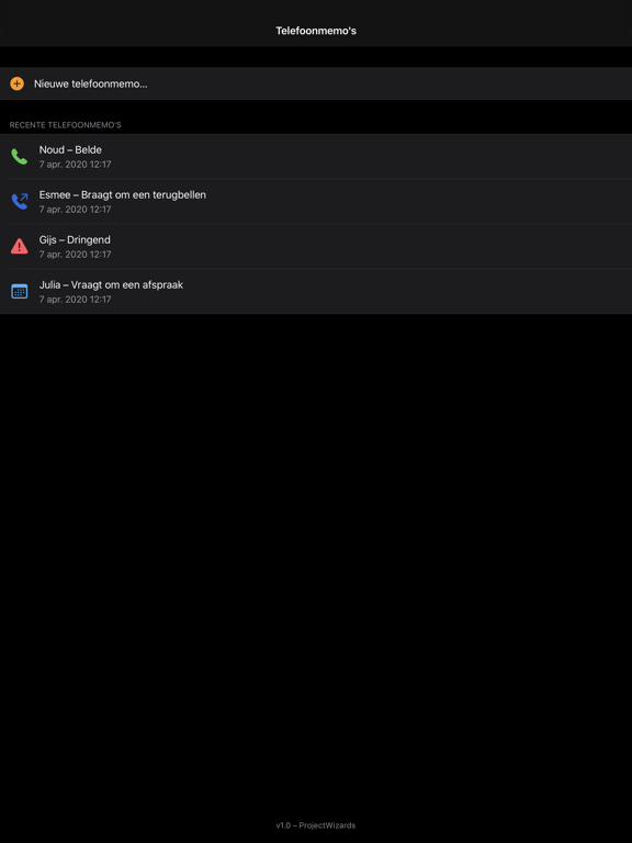 Telefoonmemo iPad app afbeelding 4