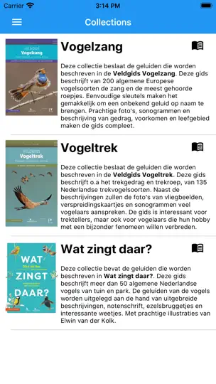 Capture d'écran de BirdSounds Europe sur iPhone 6