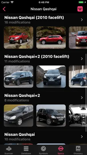 Captura de pantalla de OBD For Nissan en iPhone 9