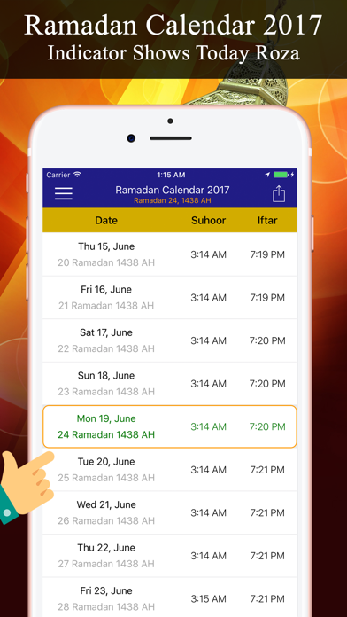 Screenshot #1 pour calendrier ramadhan