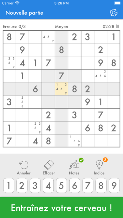 Screenshot #2 pour Sudoku ~ Casse-tête logique