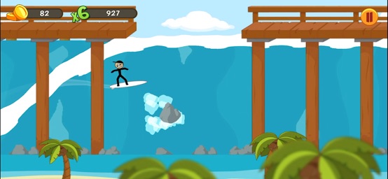 Screenshot of Stickman Surfer