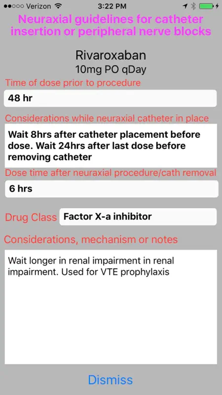 Neuraxial coagulation guide screenshot 4 of 4