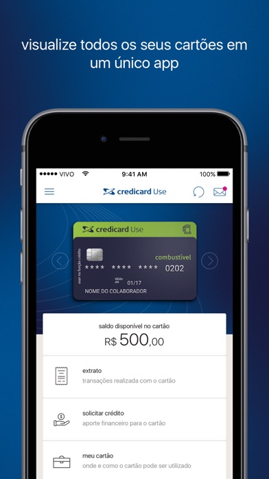 Credicard Use Cartão Pré-pago Screenshot