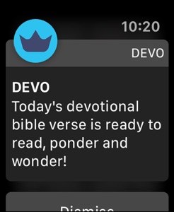 DEVO: Devotional Bible Verse screenshot #2 for Apple Watch
