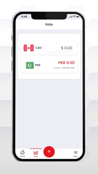 Canadian Union Money Transfer Screenshot