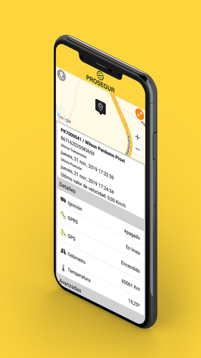 Prosegur Cloud GPS Screenshot