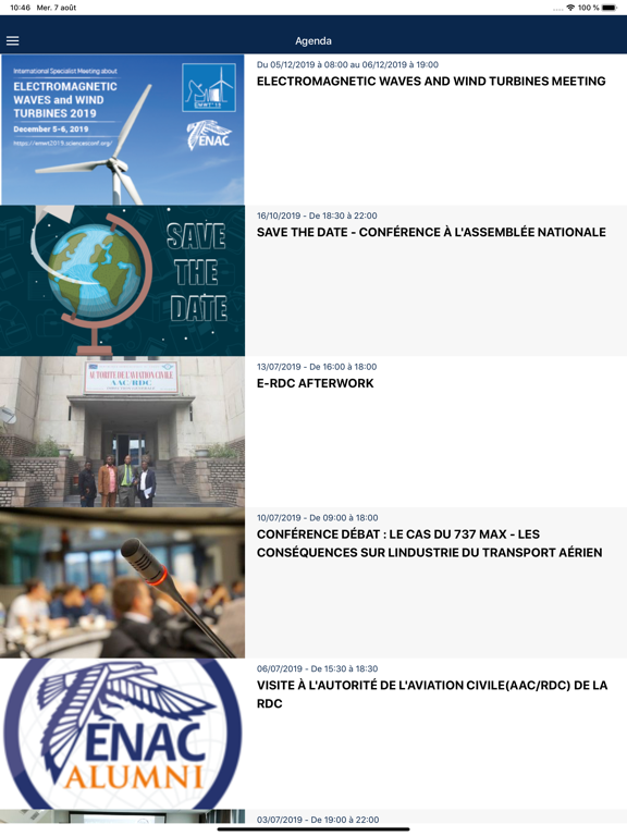 ENAC Alumni iPad screenshot