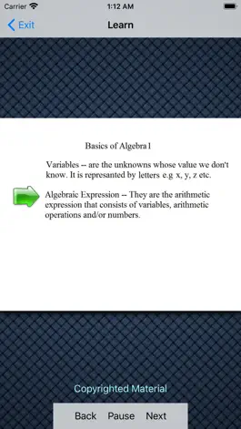 Game screenshot Basics Of Algebra 1 apk