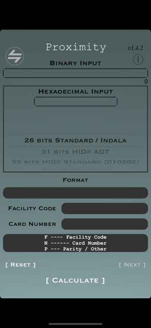 Proximity - Access Card Calc