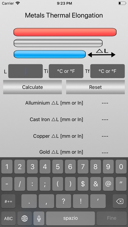 Metals Thermal Elongation