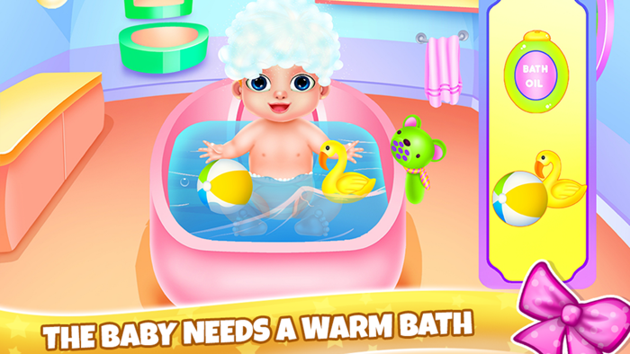 Mommy and Little Baby Relaxing