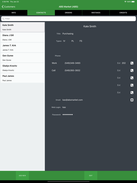 PPro CRM iPad screenshot 4 - Business app