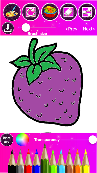 Screenshot #2 pour Fruit & Vegetables Coloring