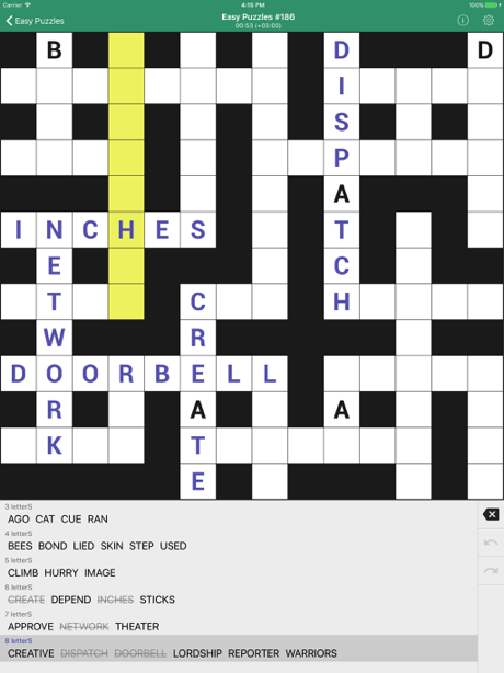 Cheats for Fill-In Crosswords (Word Fit‪)‬