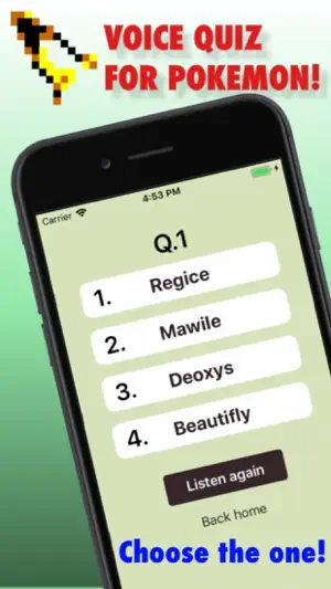 Voice Quiz For Pokemon screenshot 1