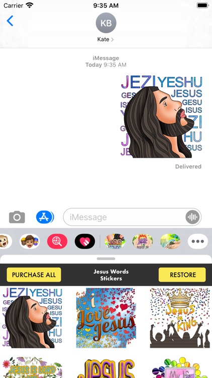 Jesus Words Stickers