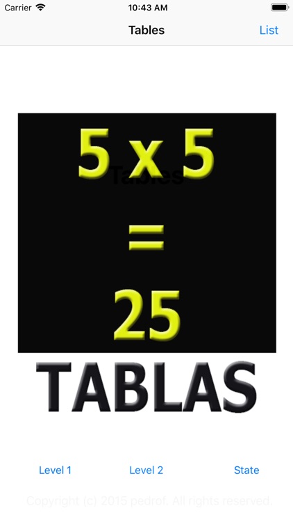 Tablas por Niveles