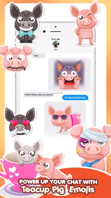 Screenshot #3 pour Miniature Pig GIF Keyboard App
