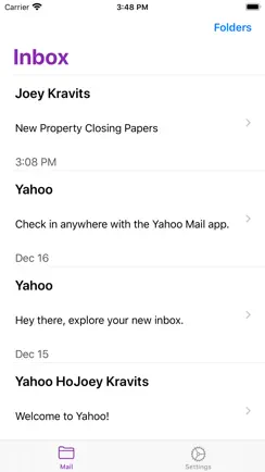 MiniMail for Yahoo Mail iPhone image 2