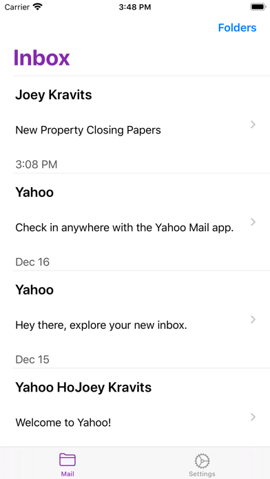 MiniMail for Yahoo Mail screenshot 2