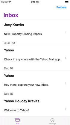 MiniMail for Yahoo Mail screenshot 2