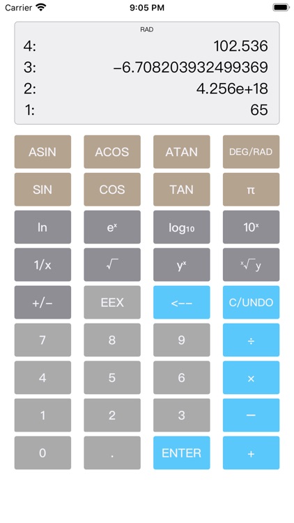 Stack RPN Calculator