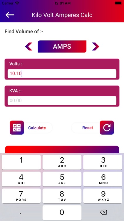 MG Gaming Phase KVA Calc screenshot-3