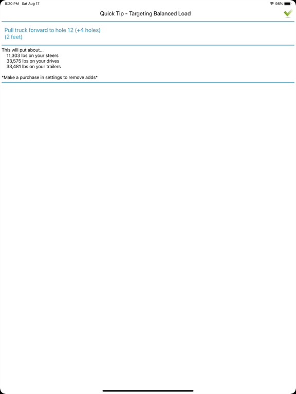 Trucker's Slide Calc iPad screenshot 3 - Utilities app