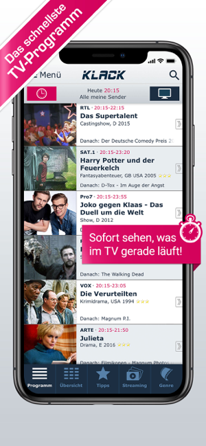 TV-Programm KLACK: Ihre TV-App Screenshot