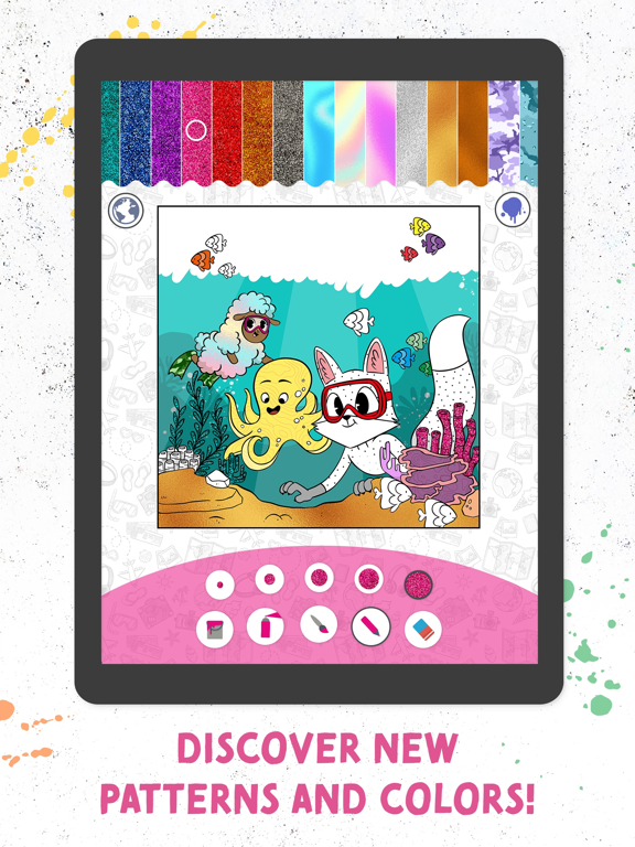 Coloring Fun with Fox & Sheep iPad screenshot 4 - Education app